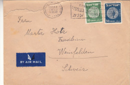 Monnaies - Israël - Lettre De 1950 - Briefe U. Dokumente