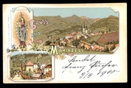 Gruss Aus Mariazell / Litho. No. 945 Schneider&Lux / Year 1900  / Old Postcard Circulated - Mariazell