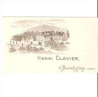 CARTE  DE VISITE  HENRI CLAVIER Quintigny Ruffey Jura - Scans Recto-verso - Cartes De Visite