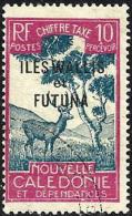 FRANCAISE WALLIS ET FUTUNA ANIMAL O/P ON NC SET OF 1 STAMP 10 CENTIMES USEDLH 1940's(?) SGD88 READ DESCRIPTION !! - Oblitérés