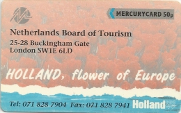 UK (Mercury) - Netherlands Board Of Tourism, 20MERA-MER172, 4.171ex, Used - [ 4] Mercury Communications & Paytelco