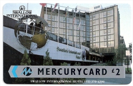 UK (Mercury) - Swallow Hotel (01 Phone Number), 18MERA-MER038, 50.193ex, Used - [ 4] Mercury Communications & Paytelco