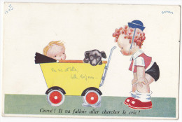 Illustrateur JANSER. - Bébé Dans Landau. - Collezioni & Lotti