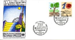 ONU GENEVE. N°178-9 De 1989 Sur Enveloppe 1er Jour. Centre De Vienne. - FDC