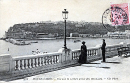 Montecarlo. Vue Sur Rocher Prise Des Terrasses (1910) - Les Terrasses