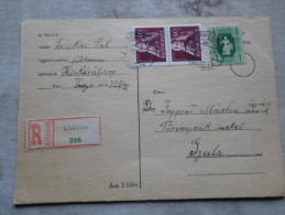 Hungary- Registered  Postcard   From GADOROS  To Gyula  Békés M.  1948     D128898 - Storia Postale