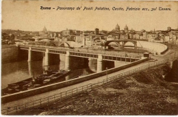 Roma - Panorama De Ponti Palatino - Cestio Fabrizio Ecc. Sul Tevere - Formato Piccolo Non Viaggiata - Ponts