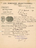 BELGIQUE FACTURE COURRIER COMMERCIAL PUBLICITAIRE BRUXELLES LES SEMENCES SELECTIONNEES GARTONS LTD WARRINGTON - 1900 – 1949