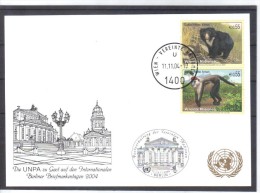 RTY62  UNO WIEN 2003  MICHL 406 + 408  WEISSE KARTE - White Cards SIEHE ABBILDUNG - Used Stamps