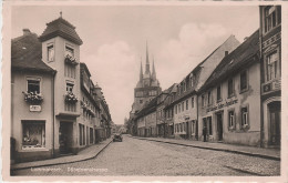 AK Lommatzsch Döbelner Strasse Döbelnerstrasse Geschäft Laden Schneider Gasthof ? Kirche Bei Riesa Döbeln Meissen Ostrau - Lommatzsch