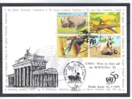 RTY42  UNO WIEN 1995  MICHL 180/83  WEISSE KARTE Nr 1/1995 - White Cards SIEHE ABBILDUNG - Usati