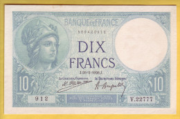 BILLET FRANCAIS - 10 Francs Minerve 26.2.1926 SUP - 10 F 1916-1942 ''Minerve''