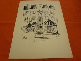 Lithographie - Planche De Peynet - Le Petit Distrait - Dim: 32 X 24 Cm - Serigraphien & Lithographien