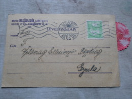 Hungary- Magyar Mez.Szöv.  Budapest 1916 -to GYULA  - Békés Vármegye Föispánja Levélzáró   D128923 - Briefe U. Dokumente