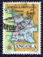 Angola 1955 Oblitéré Rond Used Carte Géographique Mappe 4 Escudos - Angola