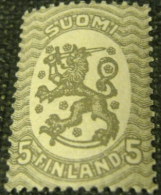 Finland 1919 Standing Lion 5p - Mint - Nuovi