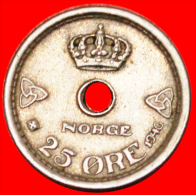 * HOLE (1924-1950): NORWAY ★ 25 ORE 1946! HAAKON VII (1905-1957)! LOW START ★ NO RESERVE! - Norvège