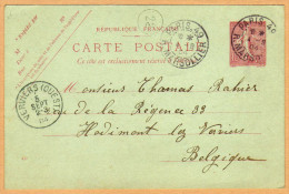 Carte Entier Postal Paris à Verviers Ouest - Other & Unclassified