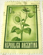 Argentina 1971 Sunflower 1c - Used - Oblitérés