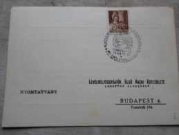 Hungary  - Magyarország Kormányzójának 75.Születésnapjára BUDAPEST 62  1943.VI.18.   -alkalmi Bélyegzés    1943  D129010 - Herdenkingsblaadjes