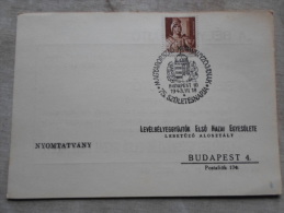 Hungary  - Magyarország Kormányzójának 75.Születésnapjára BUDAPEST 10  1943.VI.18.   -alkalmi Bélyegzés    1943  D129014 - Herdenkingsblaadjes