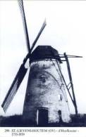 SINT-LIEVENS-HOUTEM (O.Vl.) - Molen/moulin - Blauwe Prentkaart Ons Molenheem Van De Thienpontsmolen Met Wieken (nu Romp) - Sint-Lievens-Houtem