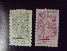 Macao N°386 Et 387 Neuf* Surtaxe De Bienfaisance - Unused Stamps