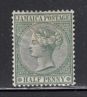 Jamaica MH Scott #16a 1/2p Victoria, Gray Green Wmk: Crown, CA - Jamaïque (...-1961)