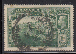 Jamaica Used Scott #77 1 1/2p World War I Contingent Embarking For Overseas Duty Wmk: Multi Crown, CA - Jamaica (...-1961)