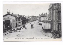 Cpa De Montivilliers - La Gare Et La Rue Thiers. - Montivilliers