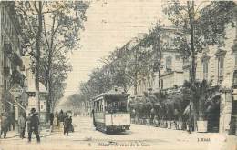 NICE AVENUE DE LA GARE PASSAGE DU TRAMWAY CARTE TOILEE - Straßenverkehr - Auto, Bus, Tram