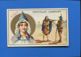 VENTE IMMEDIATE PRIX FIXE CHOCOLAT LOMBART CHROMO DOREE HISTOIRE COIFFURE PHILIPPE VI MOYEN AGE - Lombart