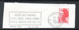 FRANCE. Flamme Sur Fragment De 1984. Aide Au Sahel. - Contre La Faim