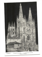 Cp, Espagne, Burgos, La Cathédrale Illuminée - Burgos