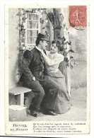 Cp,  Couple, Retour Du Soldat, Voyagée 1907 - Paare