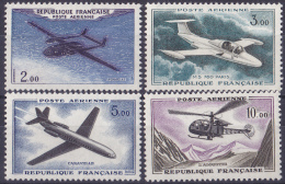 14034# POSTE AERIENNE NORATLAS CARAVELLE ALOUETTE HELICOPTERE N° 38 à 41 ** Cote 24 € - 1960-.... Mint/hinged