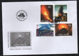 Cabo Verde 2007 - Erupçoes Vulcanicas Da Ilha Do Fogo Vulkan Volcano Vulcan Volcans 4 Val. FDC - Cape Verde