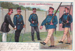 AK Gruss Von Der Landwehrübung - Humor - Patriotika - 1902 (13142) - Humor