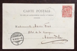 MONACO  1902 - 10 C. ISOLATO SU CARTOLINA PER EINSIEDELN - SVIZZERA - Cartas & Documentos