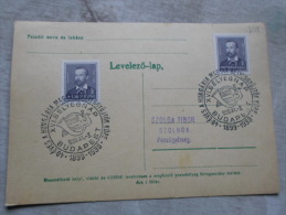 Hungary   40 éves A Hungária Magyar Bélyeggyüjtök Köre Budapest 1939  -   -alkalmi Bélyegzés  1899-1939    D129081 - Commemorative Sheets