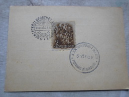 Hungary  IV Nemz. Sporthét A Balatonon -Siófok Fürdö  1938  -alkalmi Bélyegzés     D129089 - Foglietto Ricordo