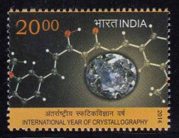 Crystallography India MNH 2014, Study Of, X-Ray Crystal, Atom, Neutrons, Electron, Health, Medicine - Neufs