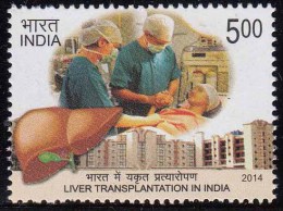 India MNH 2014, Liver Transplant, Health, Medicine, Disease, Surgeon With Mask, - Nuovi