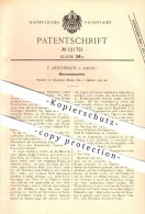 Original Patent - F. Aeschbach In Aarau , 1900 , Messerputzmaschine , Messer !!! - Aarau