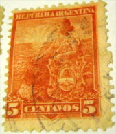 Argentina 1899  Symbols Of The Republic 5c - Used - Oblitérés