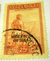 Argentina 1938 Agriculture Official Overprint 25c - Used - Servizio