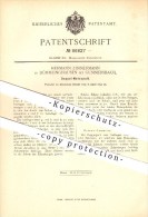 Original Patent - Hermann Zimmermann In Dümmlinghausen B. Gummersbach , 1892 , Doppel Notenpult , Noten , Musik !!! - Gummersbach