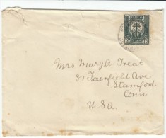 Ireland Sc#88 On Cover, 18 September 1933 2p Stamp On Cover To Stamford Connecticut USA - Lettres & Documents