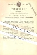 Original Patent - Th. Von Lukowitz In Neumühl / Nowy Mlyn ,1884, Schärfen Von Mühlsteinen, Mühlen , Rastenburg / Ketrzyn - Ostpreussen