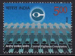 India MNH 2014, Central Vigilance Commission . Organization For Anti Corruption, Misuse Of Job, Eye  Organ Shape - Nuovi